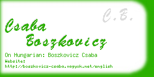 csaba boszkovicz business card